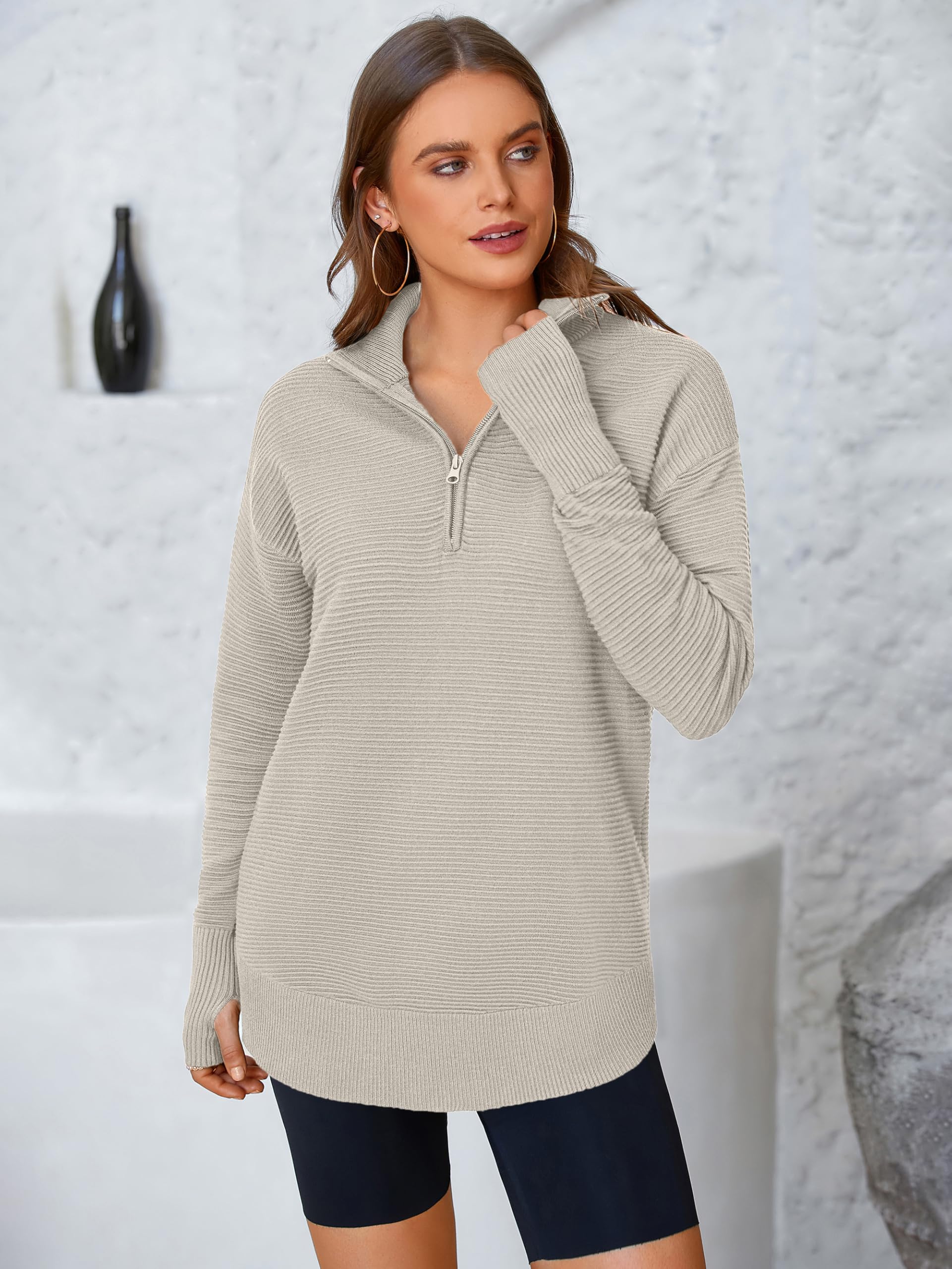 Foto 2 | Jersey Prettygarden De Punto Acanalado Con Cuello En V Para Mujer - Venta Internacional.