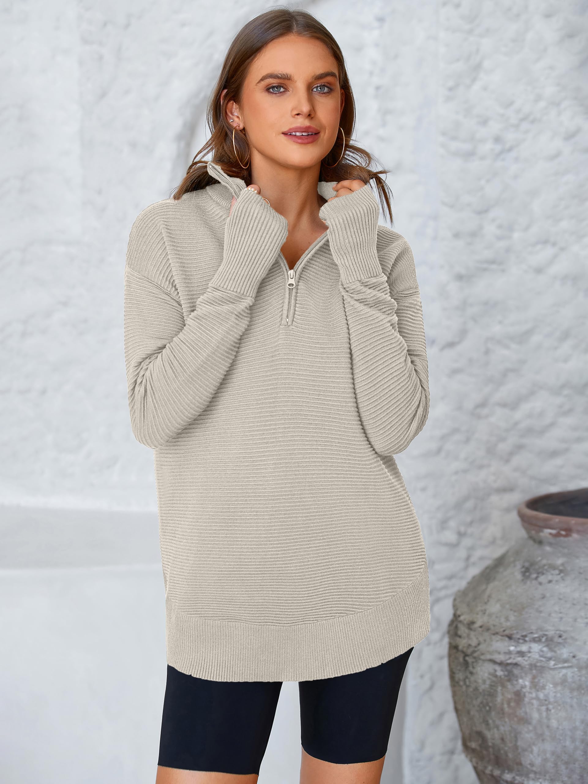 Foto 5 | Jersey Prettygarden De Punto Acanalado Con Cuello En V Para Mujer - Venta Internacional.