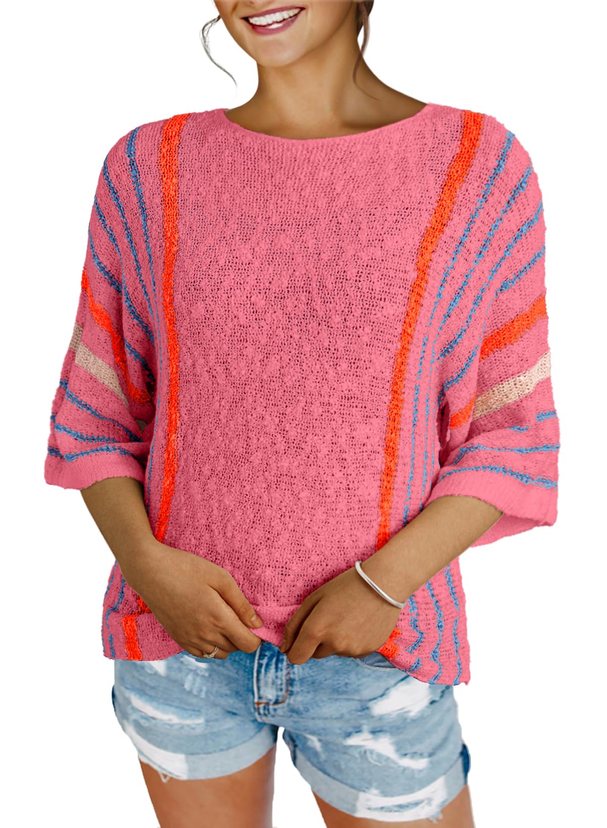 Suéter Dokotoo Fashion Casual Con Cuello Redondo Y Manga 3/4 Para Mujer - Venta Internacional.