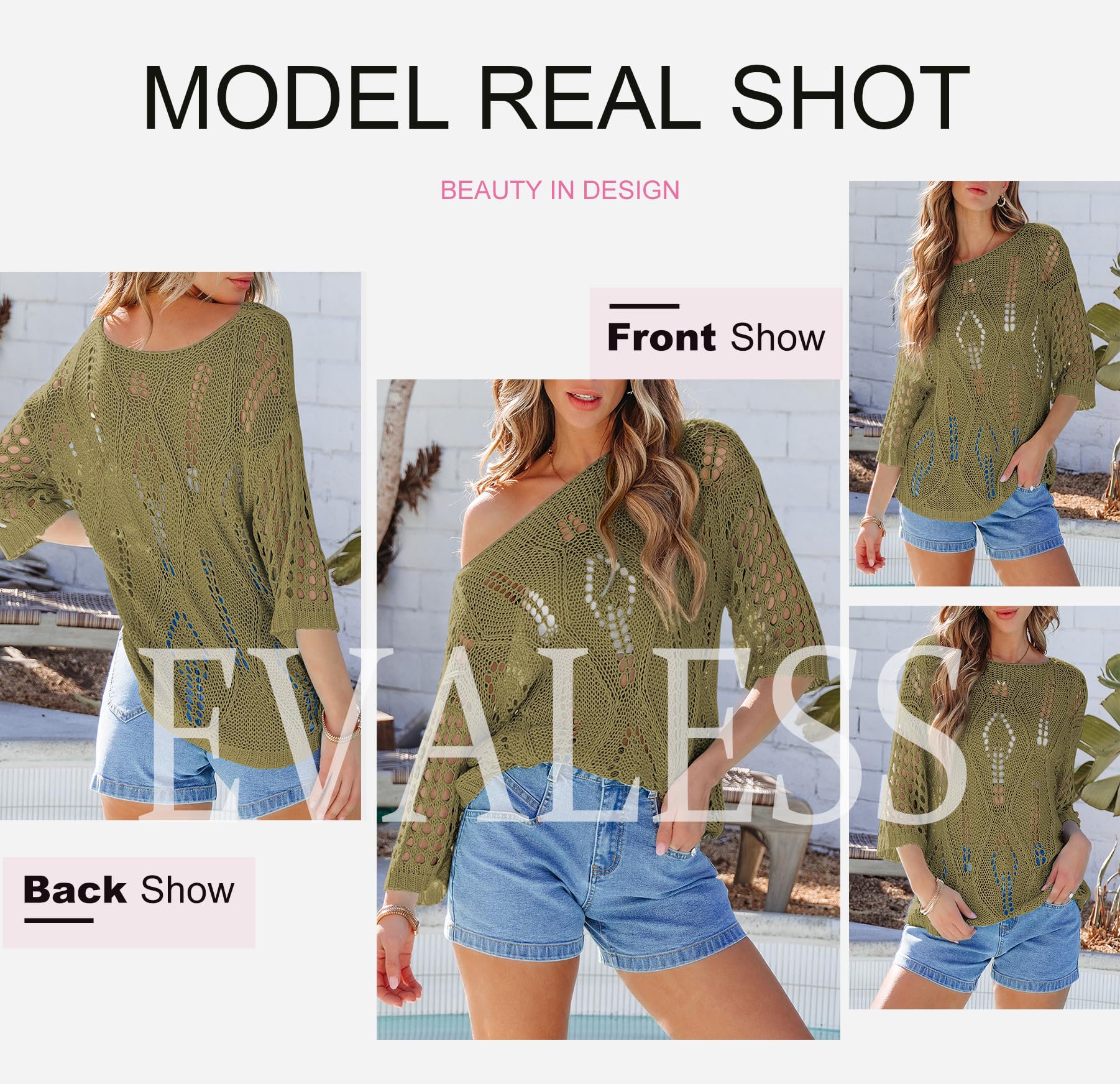 Foto 6 pulgar | Jersey Evaless Para Mujer, Primavera Y Verano, Manga Corta, Verde - Venta Internacional.