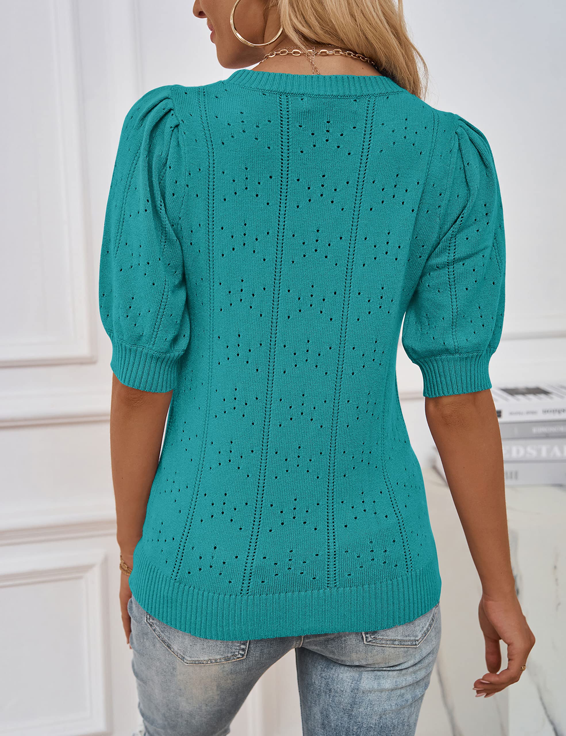 Foto 5 pulgar | Jersey Merokeety Para Mujer, Primavera 2025, Manga Corta, Color Verde Lago - Venta Internacional.