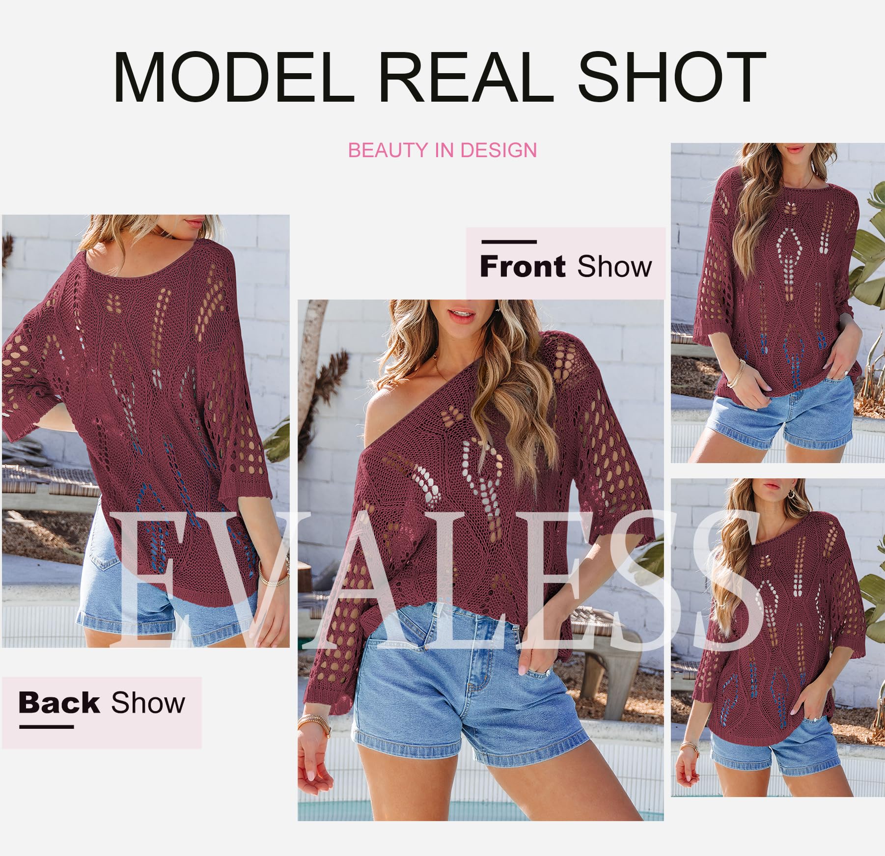 Foto 6 pulgar | Jersey Evaless Summer 2025 Para Mujer, Manga 3/4, Rojo, Talla L - Venta Internacional.