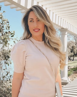 Foto 5 | Suéteres Goranbon Puff De Manga Corta Para Mujer, Color Beige - Venta Internacional.