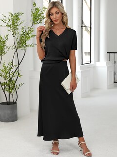 Foto 5 | Jersey Anrabess Para Mujer, Mezcla De Lana, Cuello En V, Negro - Venta Internacional.