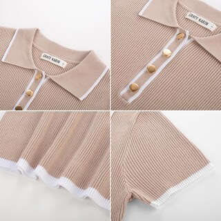 Foto 6 | Polo Grace Karin De Punto De Manga Corta Para Mujer, Talla Grande - Venta Internacional.