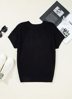 Foto 6 | Suéter De Punto Dokotoo Para Mujer, De Verano, Manga Corta, Hueco - Venta Internacional.