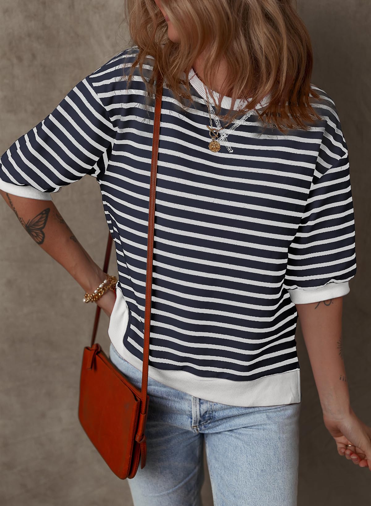 Foto 4 | Jersey Dokotoo 2024 Para Mujer Con Cuello Redondo Y Mangas 3/4, Color Blanco - Venta Internacional.