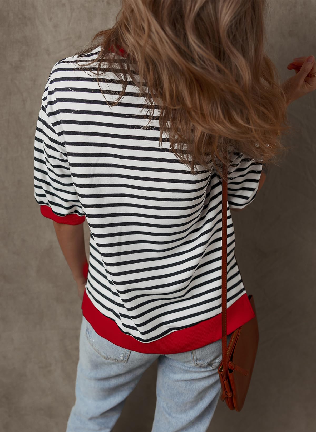 Foto 4 pulgar | Jersey Dokotoo Casual De Punto Con Cuello Redondo Y Mangas 3/4 Para Mujer - Venta Internacional.