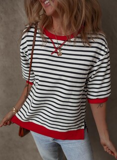 Foto 5 | Jersey Dokotoo Casual De Punto Con Cuello Redondo Y Mangas 3/4 Para Mujer - Venta Internacional.