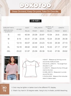 Foto 6 | Jersey Dokotoo Casual De Punto Con Cuello Redondo Y Mangas 3/4 Para Mujer - Venta Internacional.