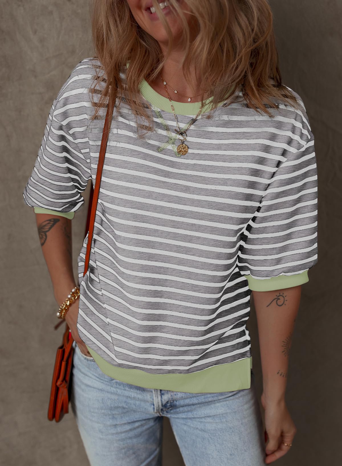 Foto 4 pulgar | Top Dokotoo Summer Oversized Para Mujer 2025, Talla Grande, Verde - Venta Internacional.
