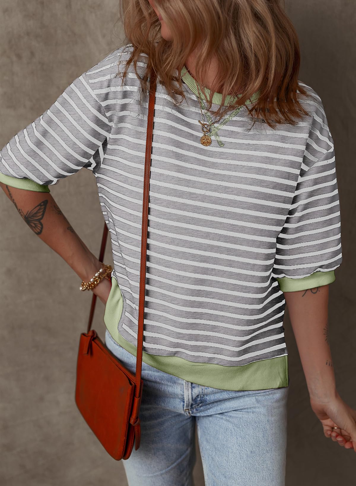 Foto 6 pulgar | Top Dokotoo Summer Oversized Para Mujer 2025, Talla Grande, Verde - Venta Internacional.