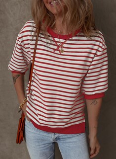 Foto 2 | Jersey Dokotoo Knit Para Mujer Con Cuello Redondo Y Mangas 3/4, Color Marrón - Venta Internacional.