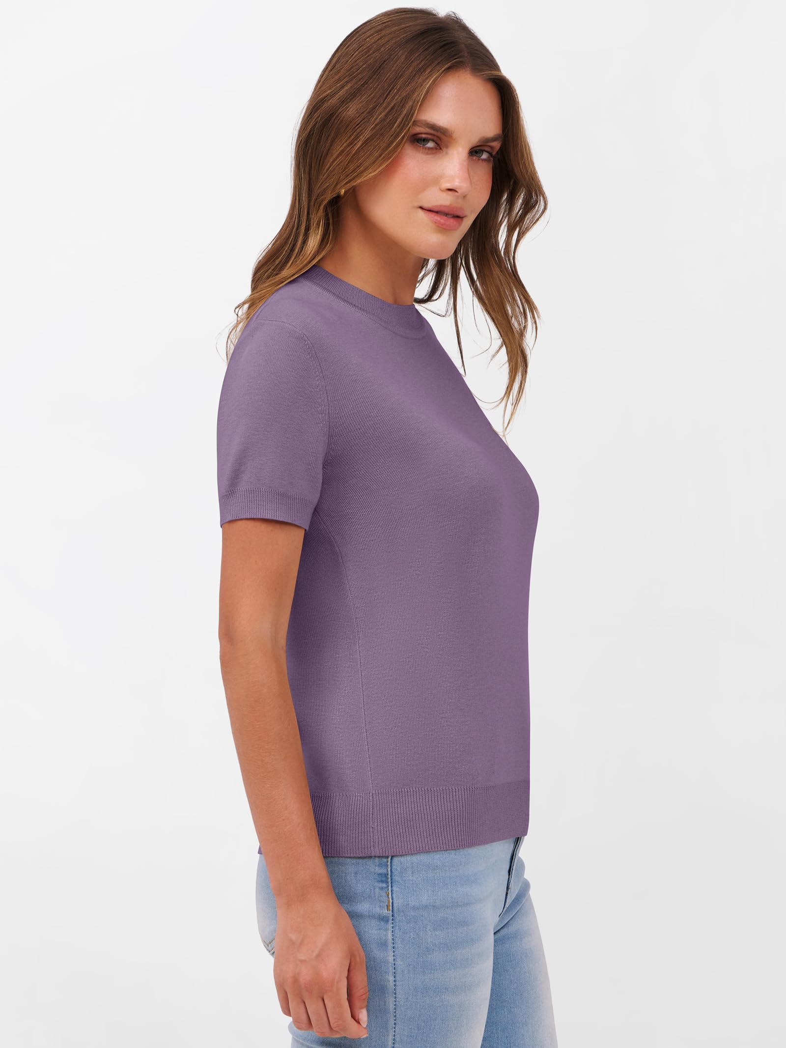 Foto 5 | Jersey Anrabess Para Mujer, Mezcla De Lana, Cuello Redondo Y Manga Corta - Venta Internacional.