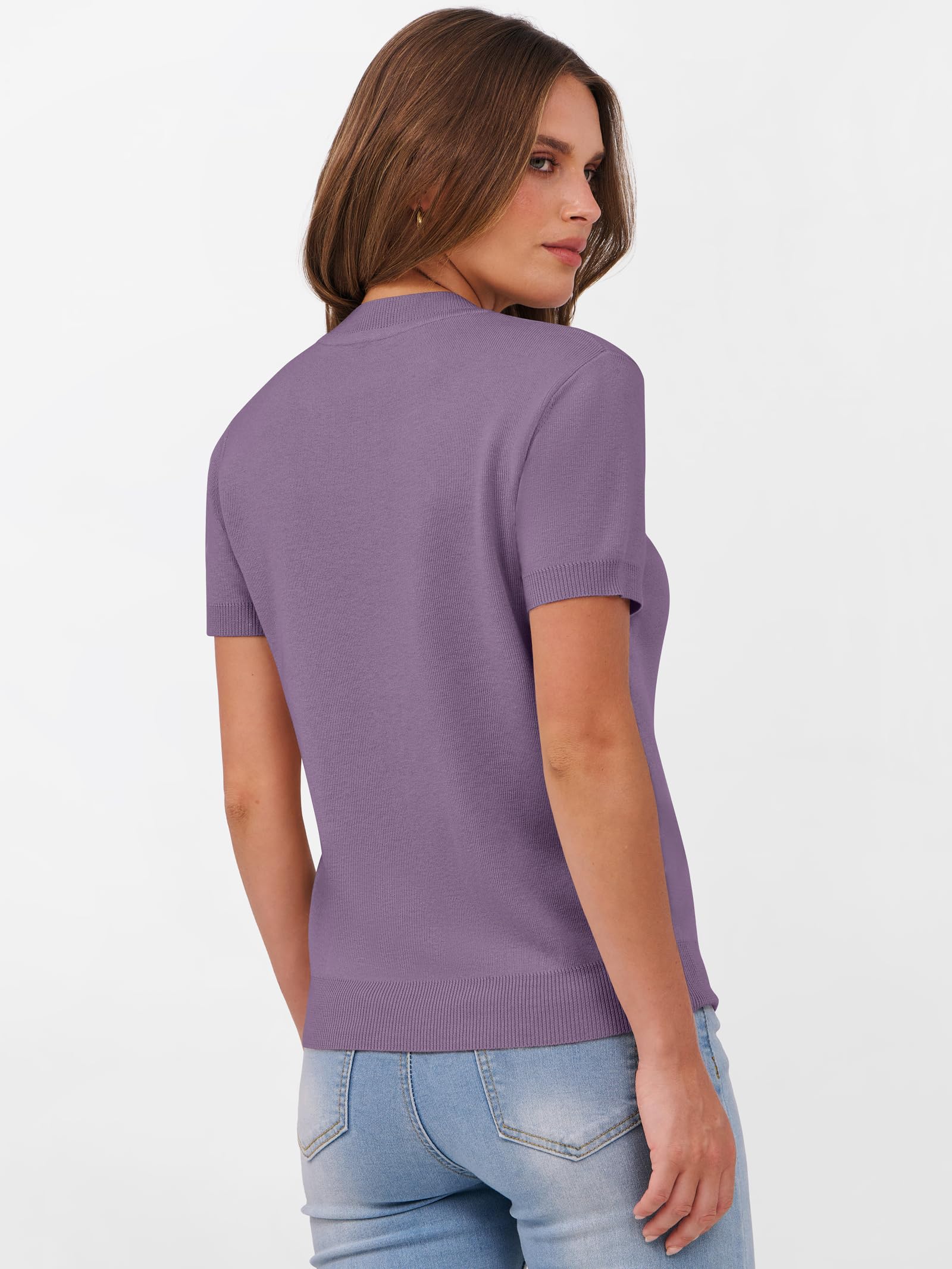Foto 7 pulgar | Jersey Anrabess Para Mujer, Mezcla De Lana, Cuello Redondo Y Manga Corta - Venta Internacional.