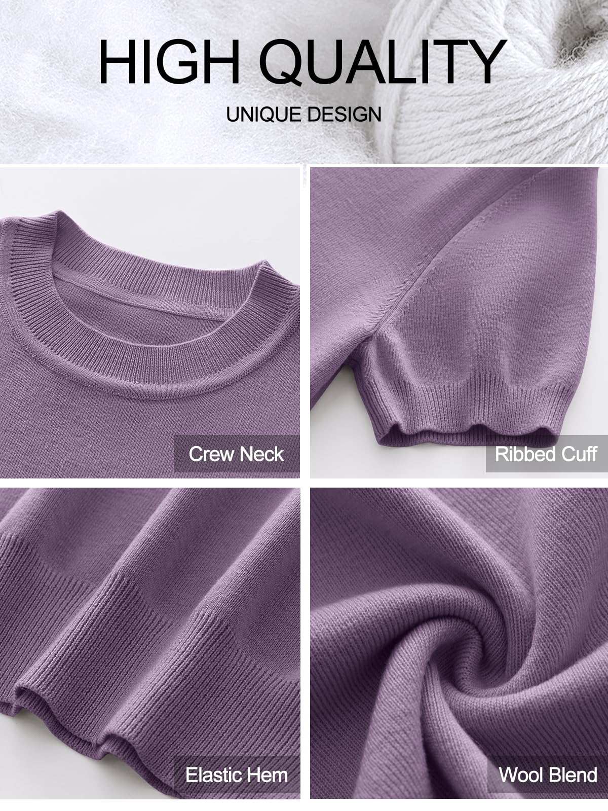 Foto 8 pulgar | Jersey Anrabess Para Mujer, Mezcla De Lana, Cuello Redondo Y Manga Corta - Venta Internacional.