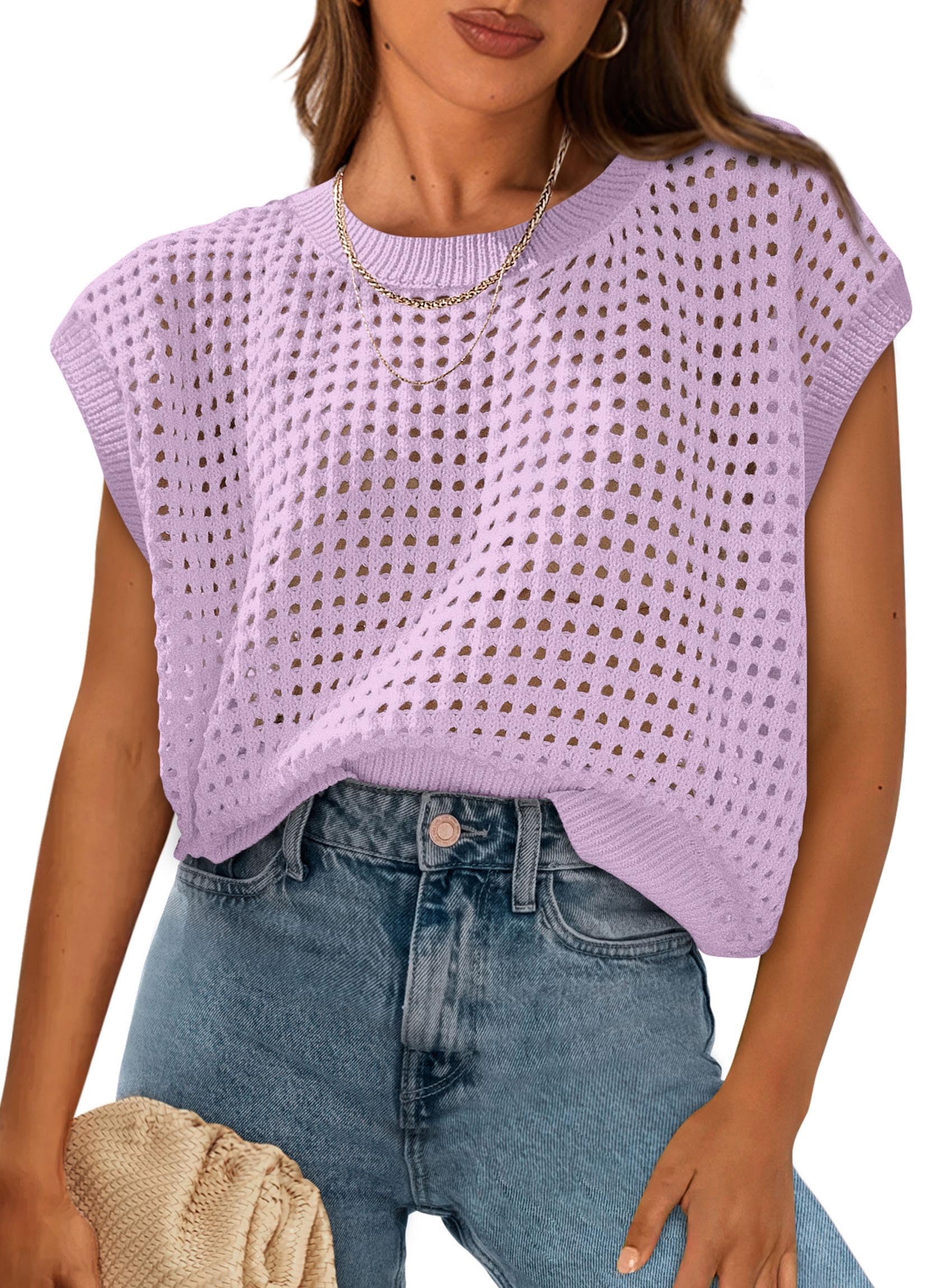 Foto 2 pulgar | Top Prettygarden Con Mangas De Ganchillo Para Mujer, Primavera-verano - Venta Internacional.