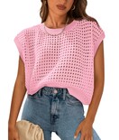 Gorra Prettygarden Para Mujer, Primavera-verano, Ganchillo, Manga Rosa - Venta Internacional.