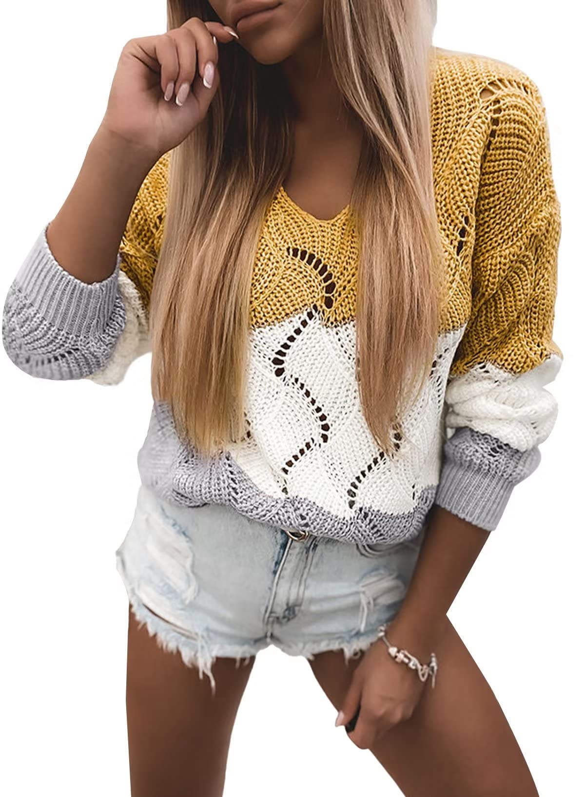 Suéter Dokotoo Fashion, Casual, Holgado, Invierno Y Otoño, Amarillo - Venta Internacional.