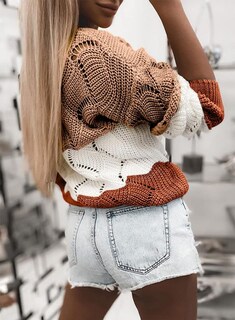 Foto 2 | Suéter Dokotoo Para Mujer, Cuello En V, Hueco, Grueso, Invierno 2024 - Venta Internacional.