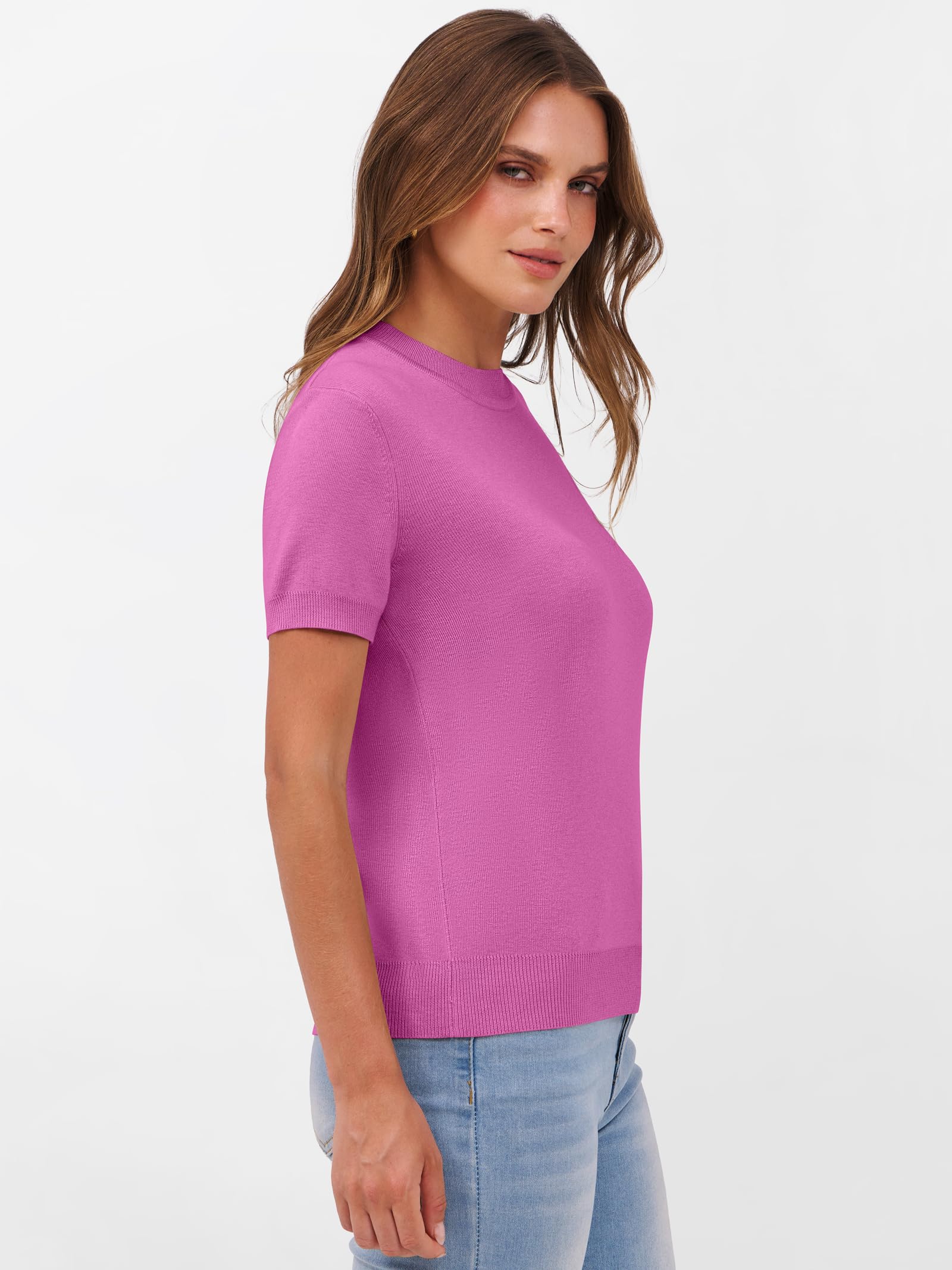 Foto 6 pulgar | Jersey Anrabess Para Mujer, Mezcla De Lana, Cuello Redondo Y Manga Corta - Venta Internacional.