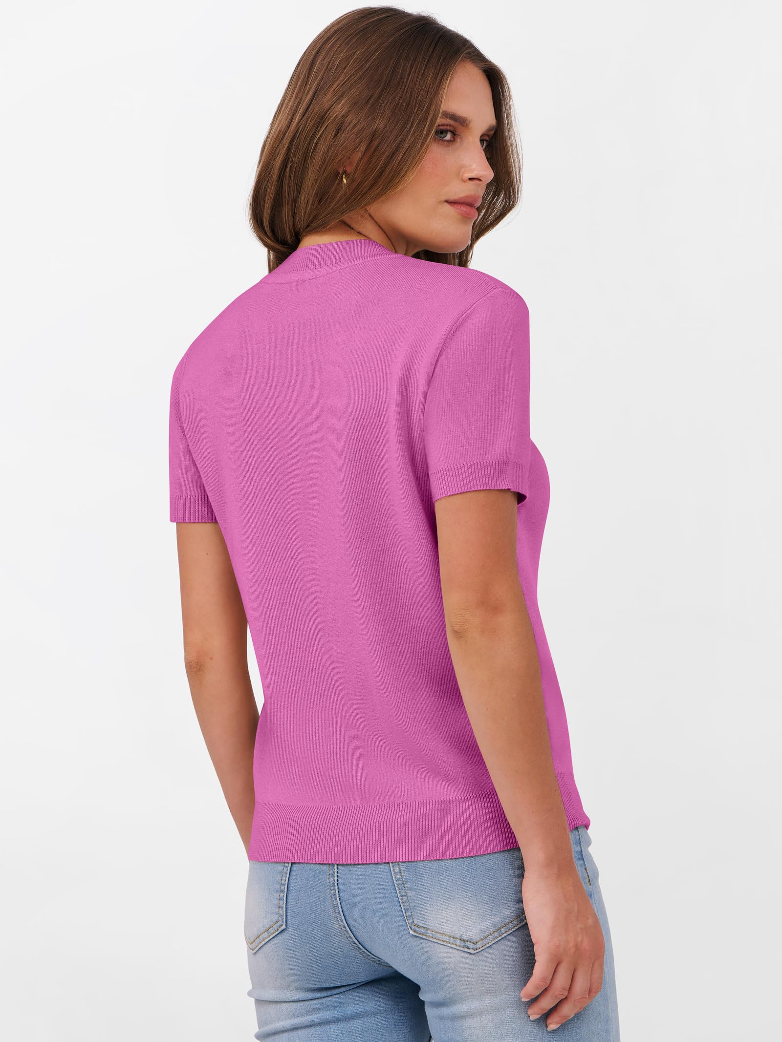 Foto 7 pulgar | Jersey Anrabess Para Mujer, Mezcla De Lana, Cuello Redondo Y Manga Corta - Venta Internacional.