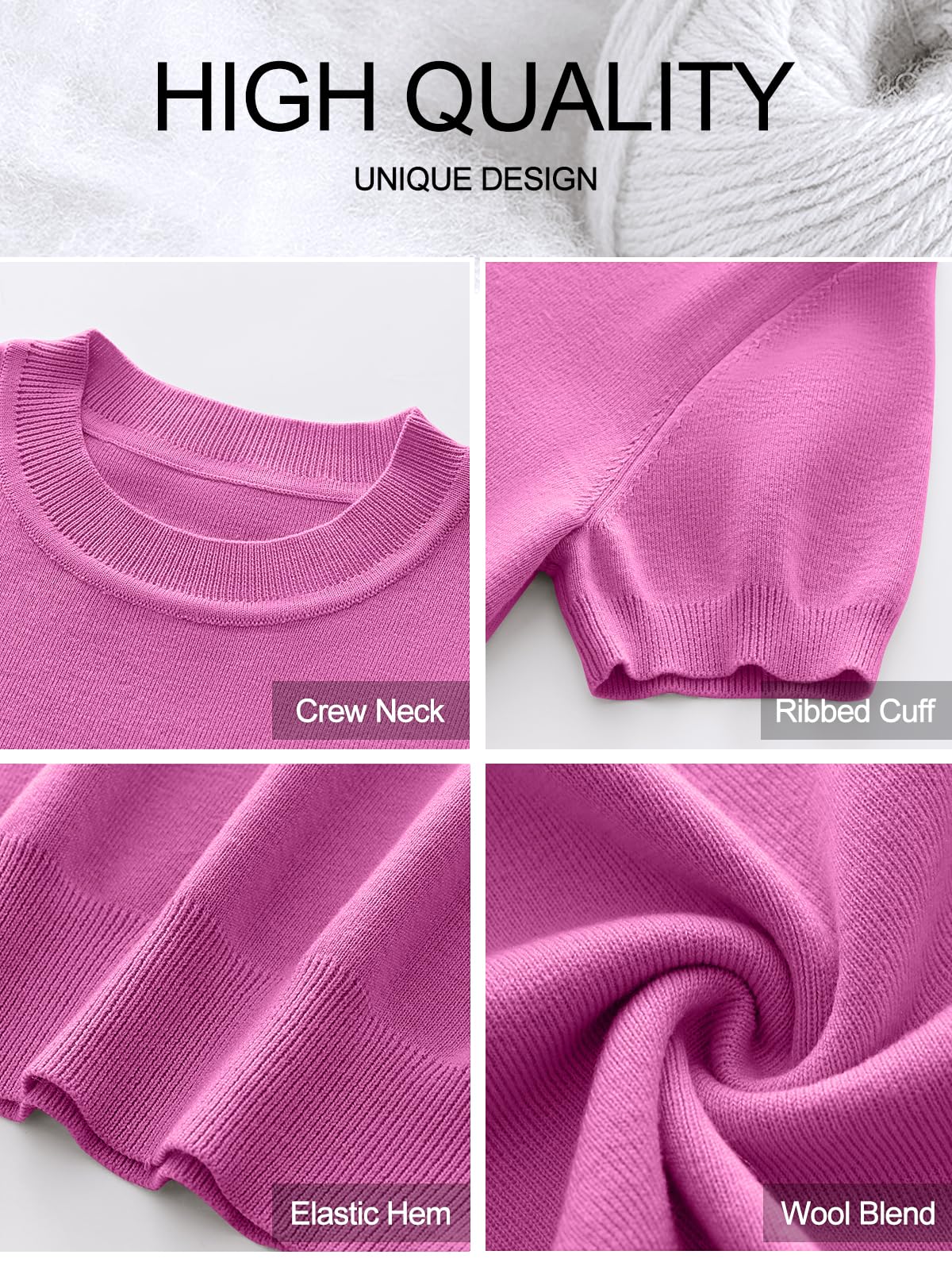 Foto 8 pulgar | Jersey Anrabess Para Mujer, Mezcla De Lana, Cuello Redondo Y Manga Corta - Venta Internacional.