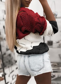 Foto 2 | Suéter Dokotoo Para Mujer, Casual, Holgado, Rojo, Xl - Venta Internacional.
