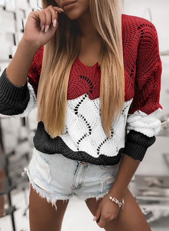 Foto 4 pulgar | Suéter Dokotoo Para Mujer, Casual, Holgado, Rojo, Xl - Venta Internacional.