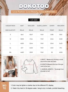 Foto 5 | Jersey Dokotoo Para Mujer, Bonito Cuello En V, Color Blanco, Talla S - Venta Internacional.