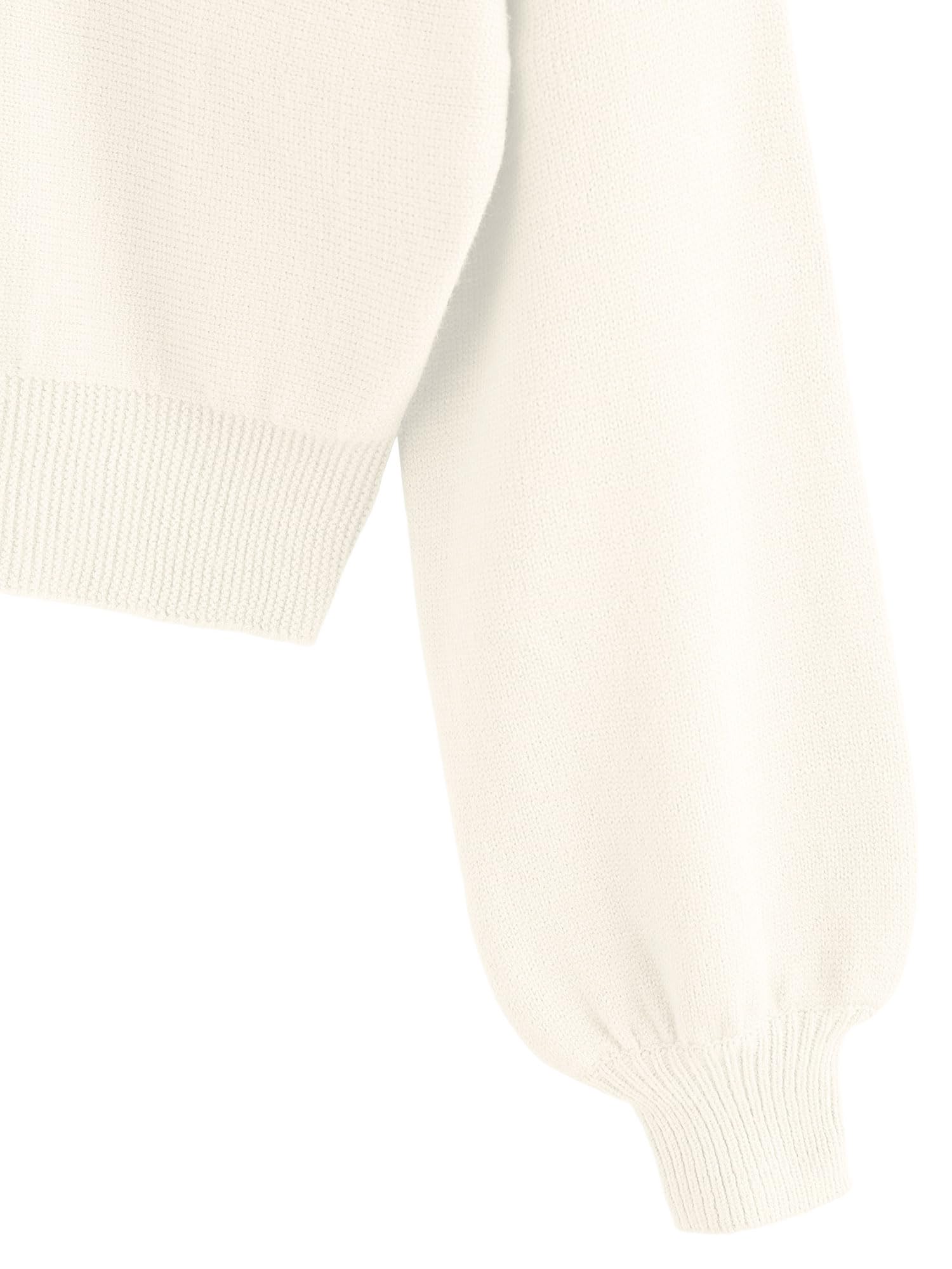 Foto 5 pulgar | Jersey Zaful Para Mujer Con Cuello En V Corto Y Manga Larga Blanco Xl - Venta Internacional.