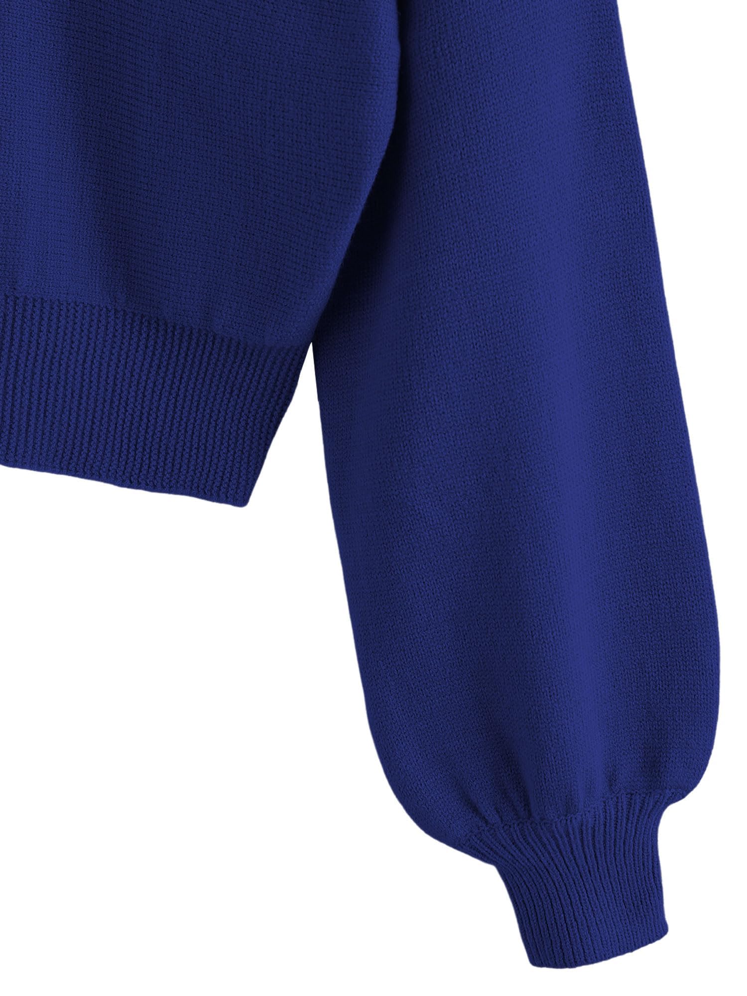 Foto 5 pulgar | Jersey Corto Zaful Con Cuello En V De Manga Larga Para Mujer - Venta Internacional.