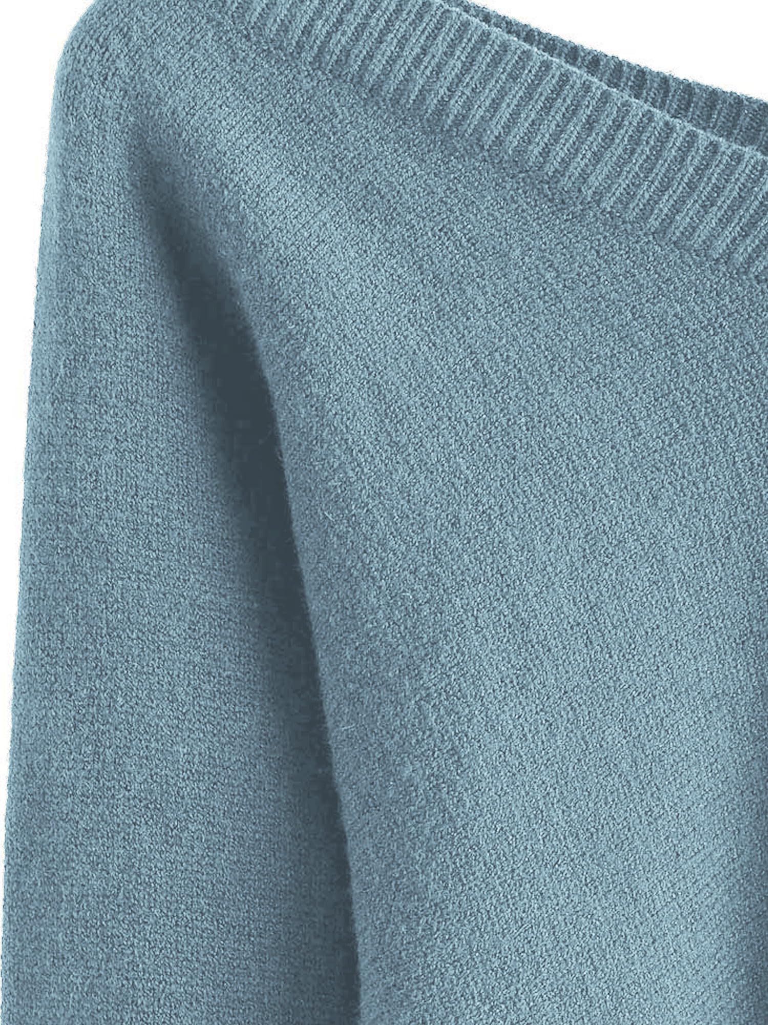 Foto 4 pulgar | Jersey Corto Zaful Con Cuello En V De Manga Larga Para Mujeres - Azul - Venta Internacional.