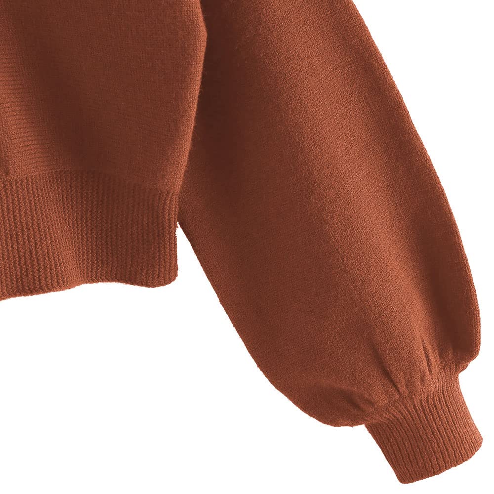 Foto 5 pulgar | Jersey Zaful Para Mujer, Cuello En V, Manga Larga, Rojo Ladrillo, Xl - Venta Internacional.
