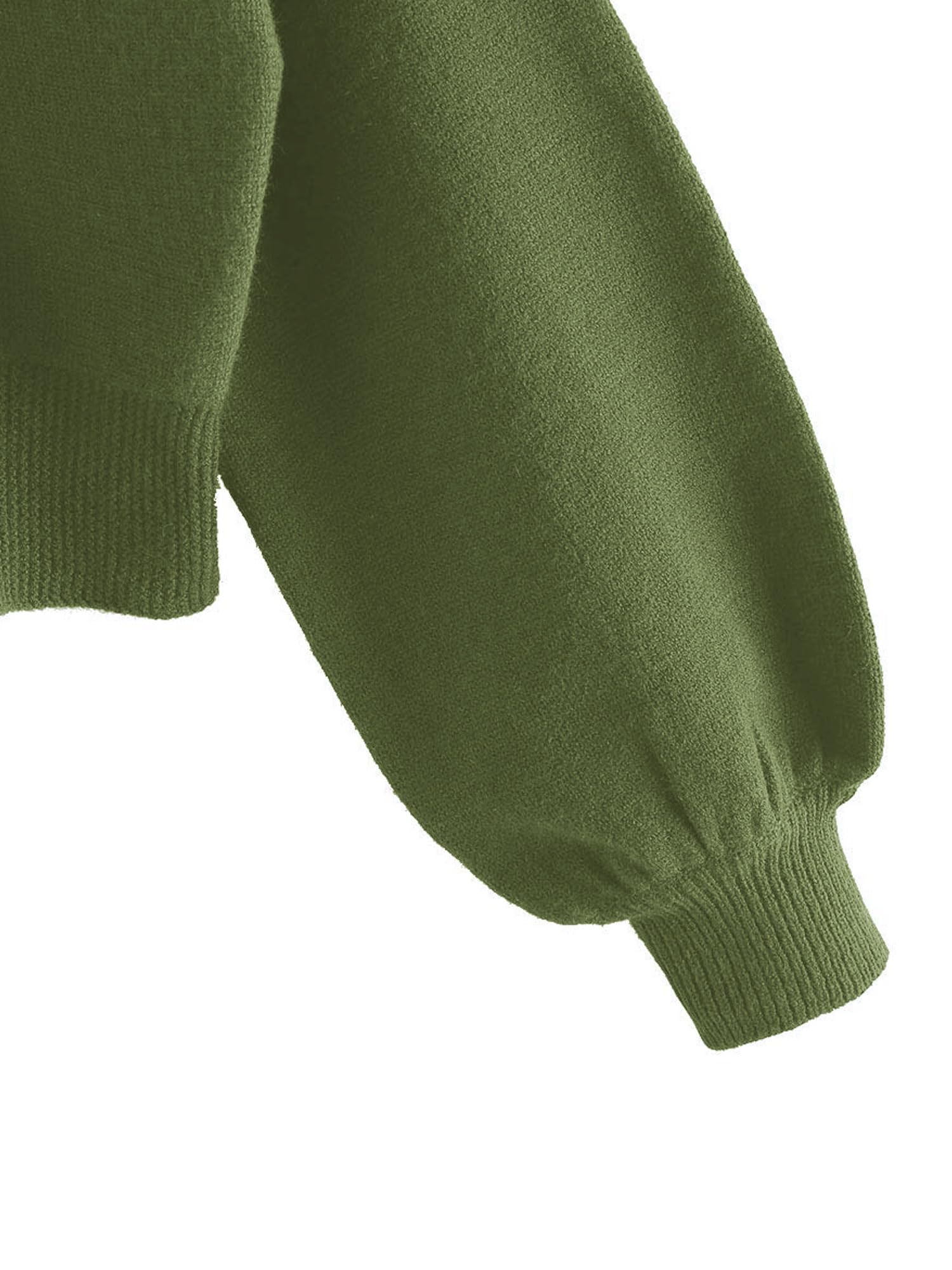 Foto 5 pulgar | Jersey Zaful Para Mujer Con Cuello En V Corto Y Manga Larga, Color Verde Claro - Venta Internacional.