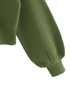Foto 4 | Jersey Zaful Para Mujer Con Cuello En V Corto Y Manga Larga, Color Verde Claro - Venta Internacional.