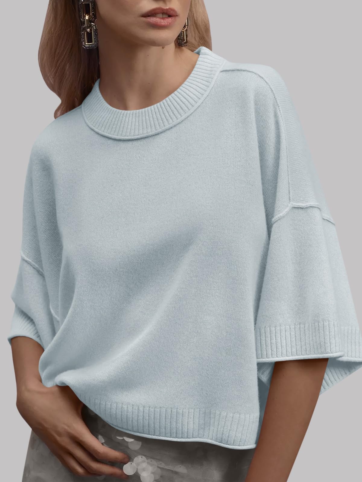 Foto 3 pulgar | Jersey Saodimallsu De Manga Corta Para Mujer, De Verano, De Gran Tamaño - Venta Internacional.