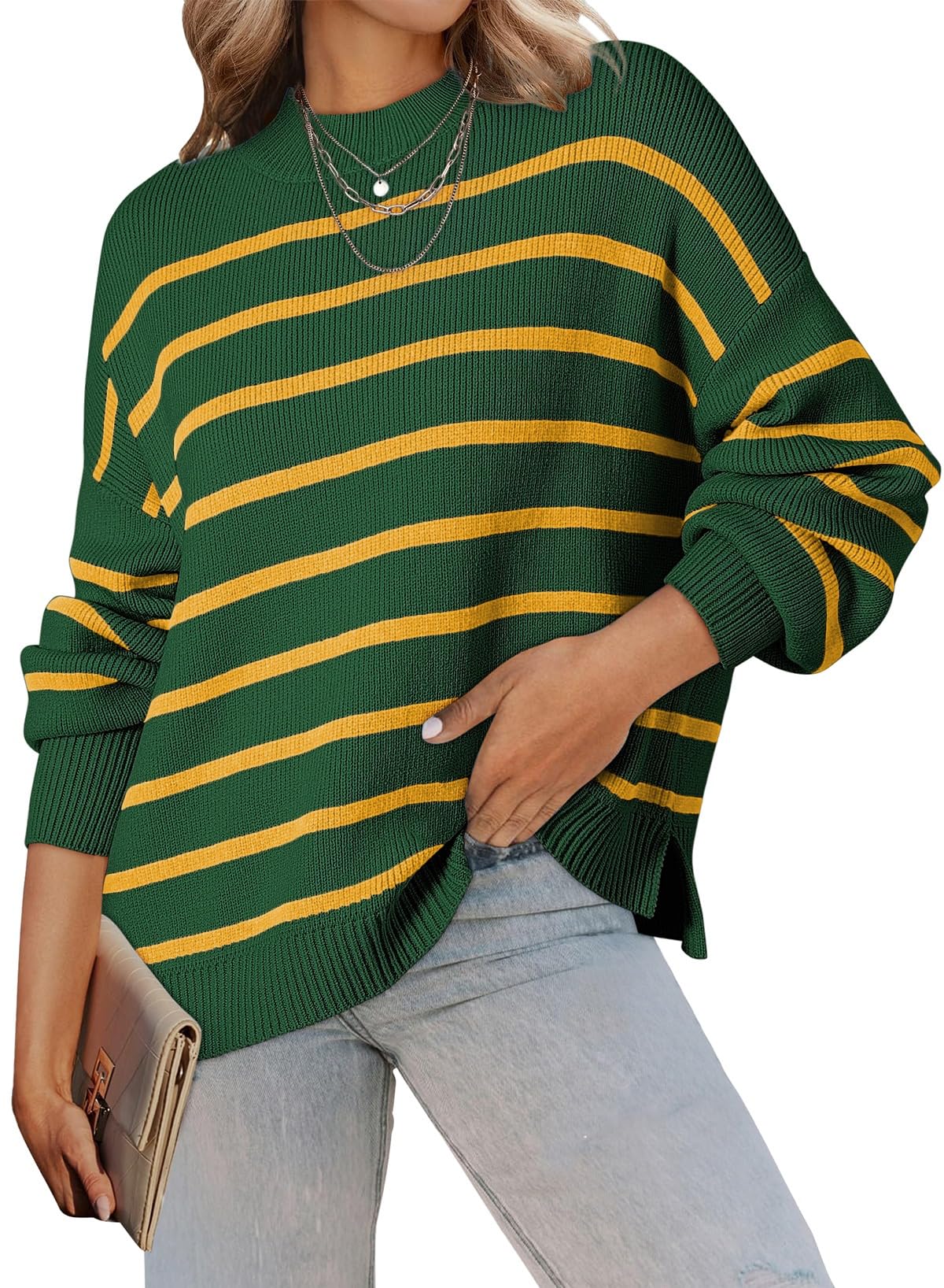 Jersey Dokotoo, Ligero, A Rayas, Para Mujer, Otoño 2024 - Venta Internacional.