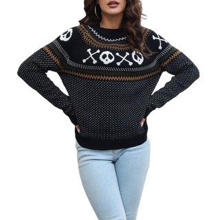 Foto 2 | Jersey Junboon Para Mujer, Vintage, Con Lunares, Diseño De Halloween, Diseño De Fantasma - Venta Internacional.