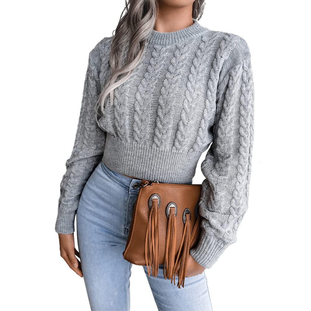 Jersey Junboon Para Mujer, Cuello Redondo, Manga Larga, Punto Torcido - Venta Internacional.