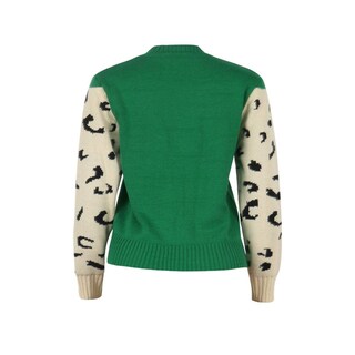 Foto 4 | Jersey Junboon Para Mujer, Casual, Con Estampado De Leopardo, Tejido Verde - Venta Internacional.