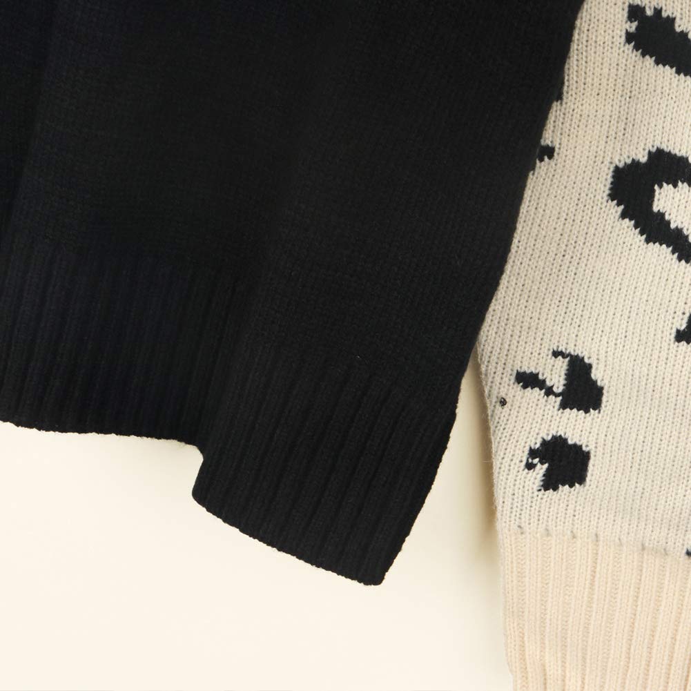 Foto 6 pulgar | Jersey Junboon Para Mujer, Casual, Con Estampado De Leopardo, Tejido Negro - Venta Internacional.