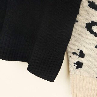Foto 5 | Jersey Junboon Para Mujer, Casual, Con Estampado De Leopardo, Tejido Negro - Venta Internacional.