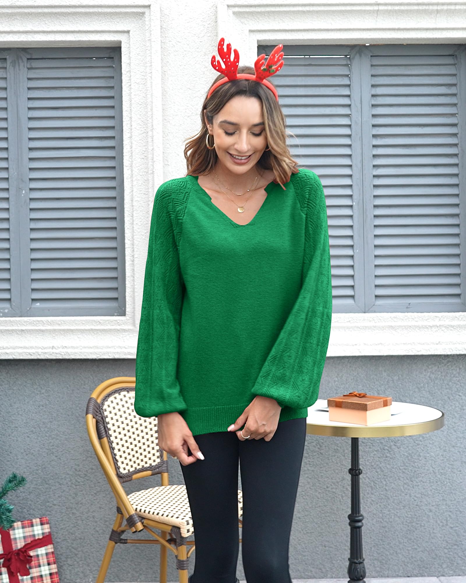 Foto 5 pulgar | Jersey Messic Cute Trendy Winter Para Mujer, Talla Grande, Verde - Venta Internacional.