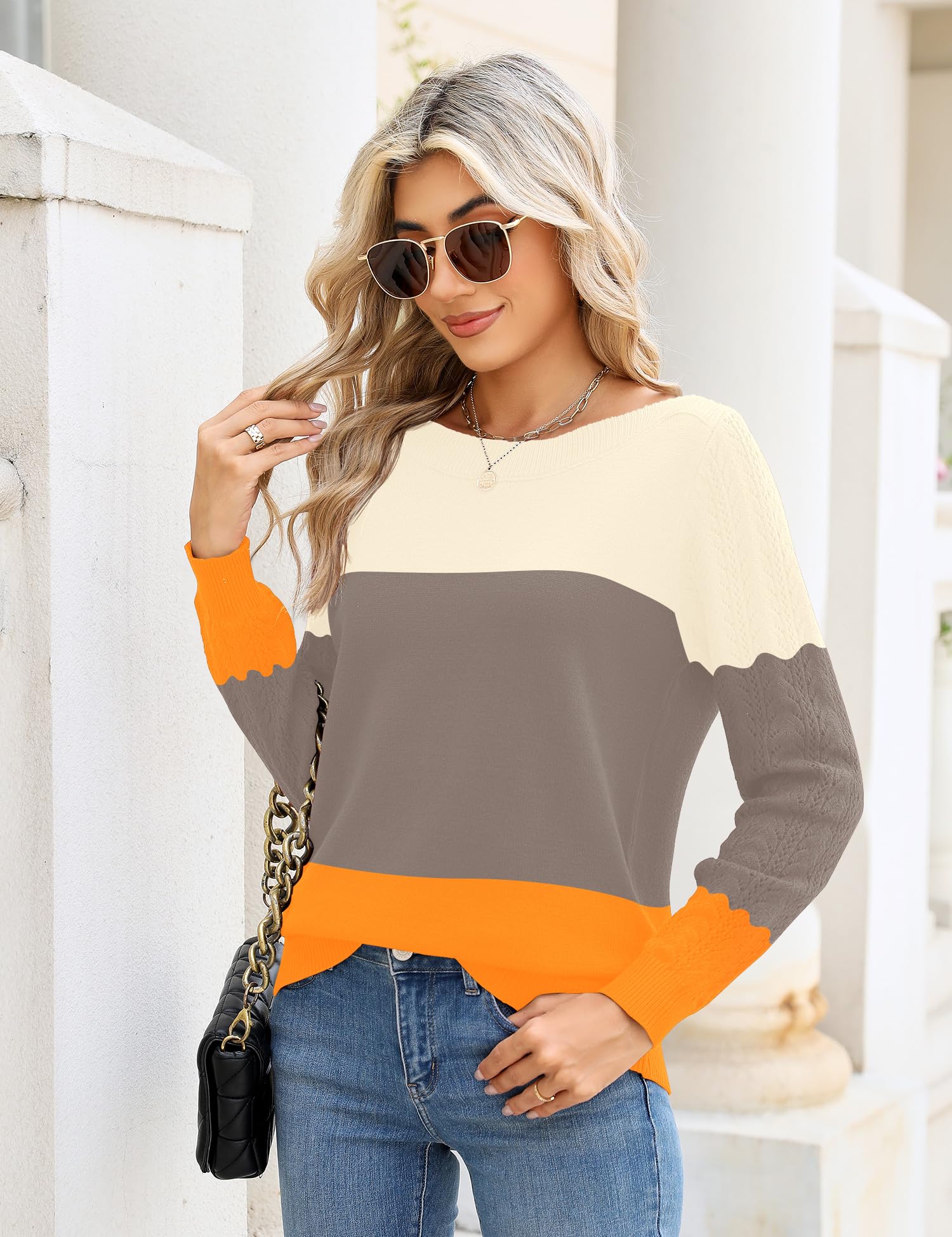 Foto 4 pulgar | Jersey Lomon Casual De Manga Larga Con Cuello Barco A Rayas Para Mujer - Venta Internacional.