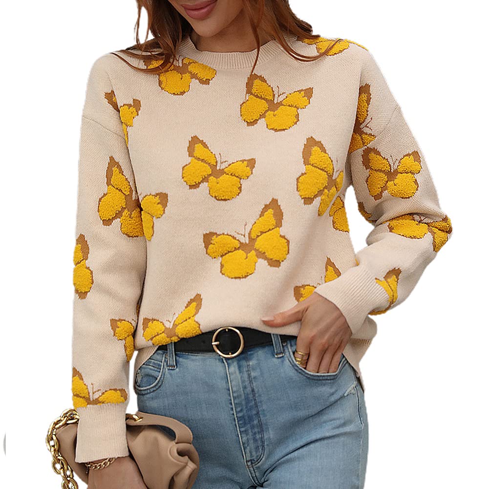 Foto 2 pulgar | Jersey Junboon Para Mujer Con Cuello Redondo Y Manga Larga Estampado - Venta Internacional.