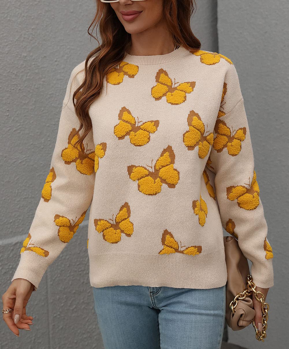 Foto 5 pulgar | Jersey Junboon Para Mujer Con Cuello Redondo Y Manga Larga Estampado - Venta Internacional.