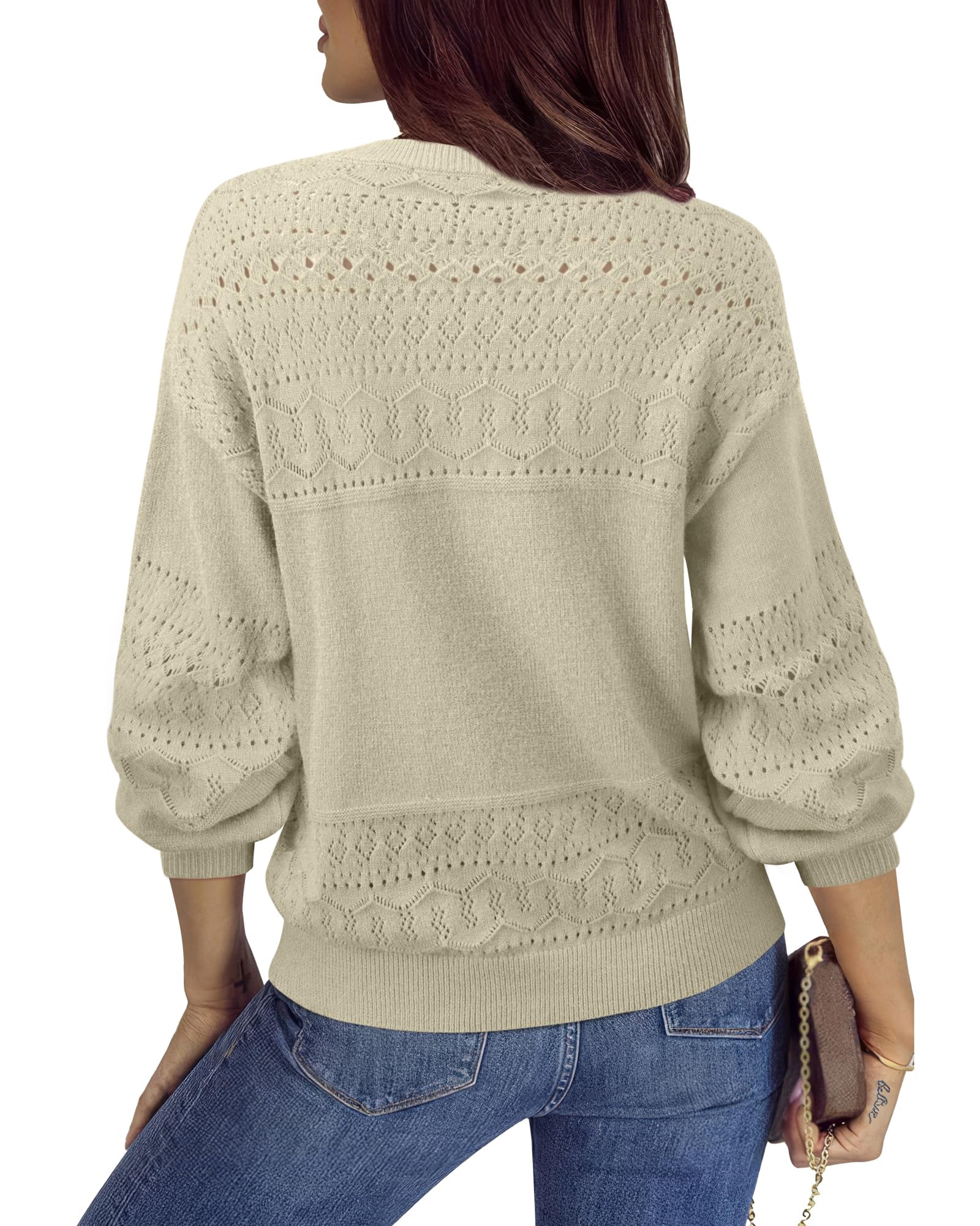 Foto 5 pulgar | Jersey Messic Para Mujer, Cuello En V, Ligero, Beige, Talla Xxl - Venta Internacional.