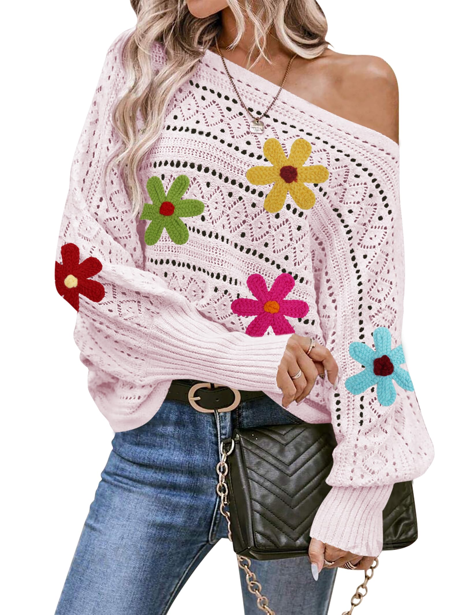 Foto 1 | Jersey Cakulo Con Hombros Descubiertos, Otoño 2024, Rosa, Talla M - Venta Internacional.
