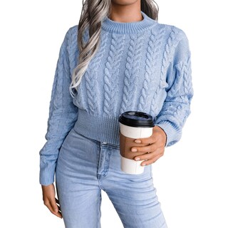 Foto 1 | Jersey Junboon Para Mujer, Cuello Redondo, Manga Larga, Punto Torcido - Venta Internacional.
